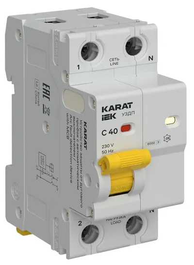 Устройство защиты от дугового пробоя IEK KARAT KA-DP11-1-040-C, 1P+N, C 40 А, 6 кА