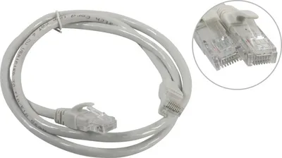 Патч-корд ExeGate UTP-RJ45-RJ45-C6-CU-1M-GY (EX282004RUS), UTP cat.6, 1 м, серый
