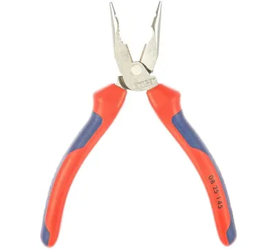 Плоскогубцы Knipex KN-0825145, 145 мм, удлиненные губки, двухкомпонентные рукоятки