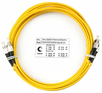 Патч-корд оптический Cabeus FOP(d)-9-FC-FC-7m, duplex FC-FC, 9/125 SM, 7 м, LSZH