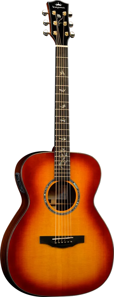 Электроакустическая гитара Kepma B1E-OM-BS, Cherry Burst