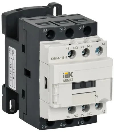 Контактор IEK AR-ACC-11-018-230-11 КМИ-А-11812, 18 А, катушка 230 В AC, 1НО+1НЗ