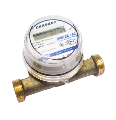 Счетчик воды Chronos Meter Протей 15.L.0.M, механический, питьевая вода, до 1 МПа