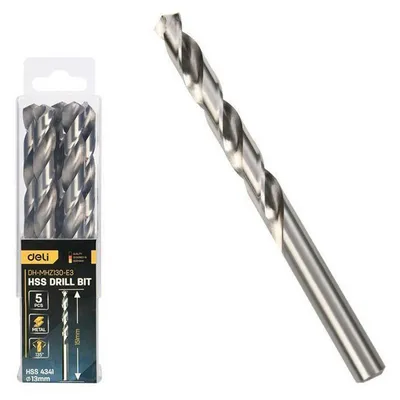Набор свёрл DELI DH-MHZ130-E3, HSS 4341, 13 мм, 5 шт., кейс