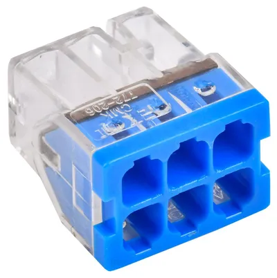 Клемма IEK UKZ30-206-004 (СМК 772-206), пружинная, 0.2–2.5 мм², 6 контактов