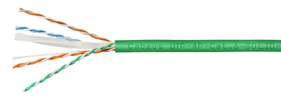 Кабель Cabeus UTP-4P-Cat.6-SOLID-LSLTx-GN, U/UTP кат.6, 4 пары 23 AWG, 305 м