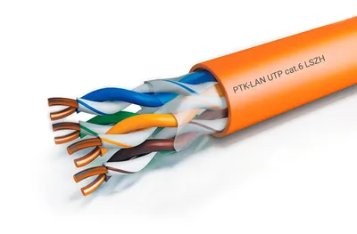 Кабель витая пара Пожтехкабель-СКС 202-024, U/UTP, кат. 6, 4 пары, 23 AWG, LSZH, 305 м