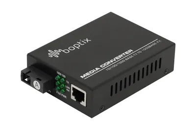 Медиаконвертер B-OptiX BO-CVT-1000A-LFP, 10/100/1000Base-T / 1000Base-FX, Tx 1310нм, до 20км