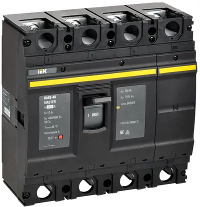 Автоматический выключатель IEK ВА88-40 MASTER SVA50-4-0500-02, 4P, 500 А, 35 кА