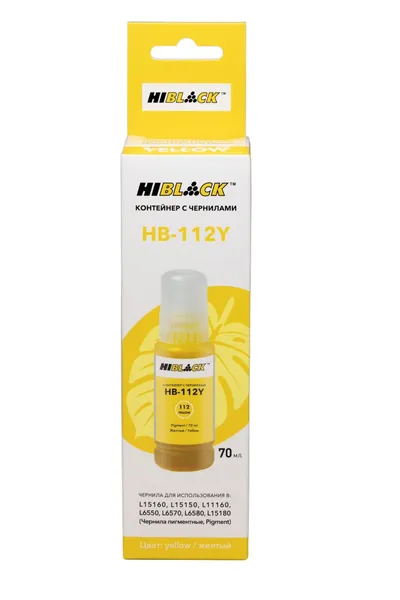 Чернила Hi-Black HB-112Y-70ML, жёлтые, пигментные, 70 мл