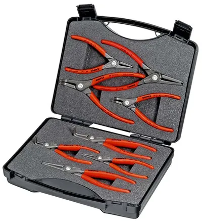 Набор клещей Knipex KN-002125 SRZ, 8 предметов, для стопорных колец