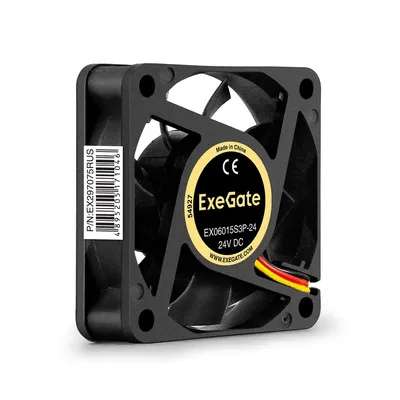 Вентилятор ExeGate EX297075RUS, 24V DC, 60×60×15 мм, Sleeve, 3pin