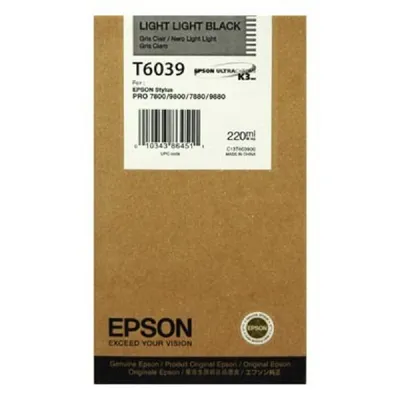 Картридж струйный Epson C13T603900, Light Light Black, 220 мл