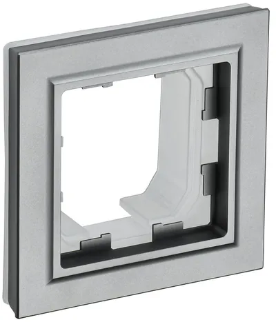 Рамка для розеток ИЭК BRITE BR-M12-44-K46, 1-местная, IP44, сталь