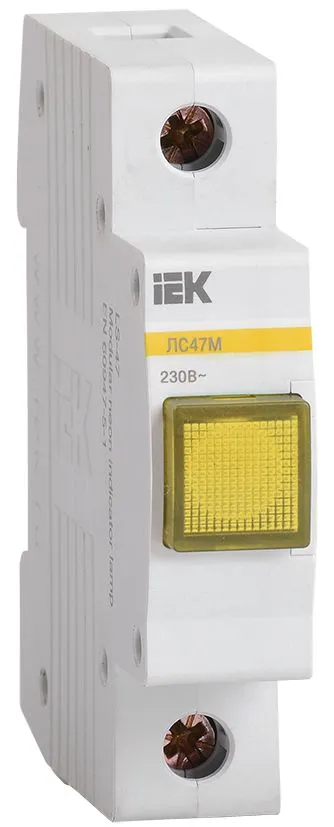 Лампа сигнальная IEK MLS20-230-K05 ЛС-47М, желтая