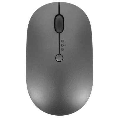 Мышь Lenovo Go GY51C21211, оптическая 2400 DPI, беспроводная USB-C/BT, 3 кнопки, серая