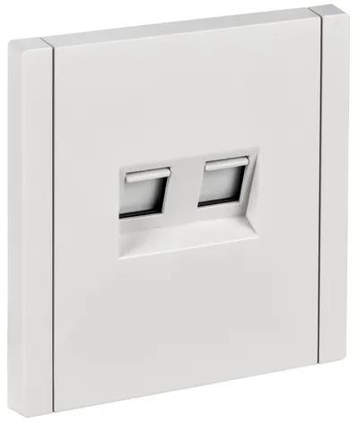 Розетка компьютерная IEK FP-K20-1-K01, двойная RJ45 кат.5E, IP20