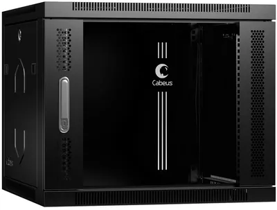 Телекоммуникационный шкаф CABEUS SH-05F-9U60/45-BK, настенный 19", 9U, 600x450x501 мм