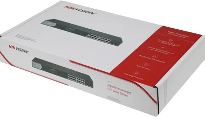 Коммутатор Hikvision DS-3E0518P-E/M(B), 16×1GbE PoE 125 Вт, 2×SFP, неуправляемый