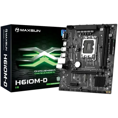 Материнская плата Maxsun MS-Challenger H610M-D, LGA 1700, Intel H610, DDR4, mATX