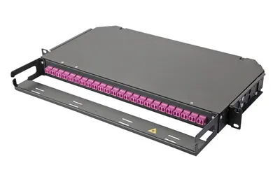 Оптический кросс Eurolan 47C-24-40-2L-24-11BL, 1U, 24×LC Duplex, OM4