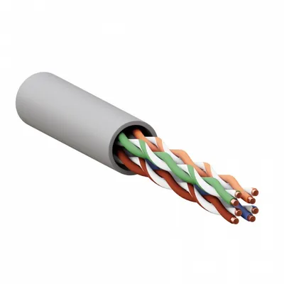 Кабель EKF TRC-5EUTP-04PVC-GY-IN3, витая пара Cat.5E, U/UTP, PVC, 305м, серый