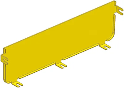 Крышка торцевая оптического лотка ITK DS-360-318G0, 360 мм, пластик, желтая