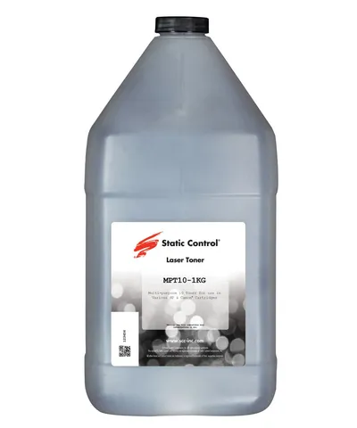 Тонер Static Control MPT10-1KG, черный, флакон 1000 г
