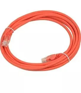 Патч-корд Lanmaster LAN-PC45/U6-3.0-OR, U/UTP кат.6, 3 м, RJ45–RJ45, LSZH
