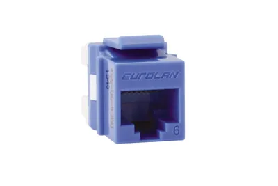 Модуль Keystone Eurolan 16B-U6-03BU, Cat.6, U/UTP, RJ45, синий
