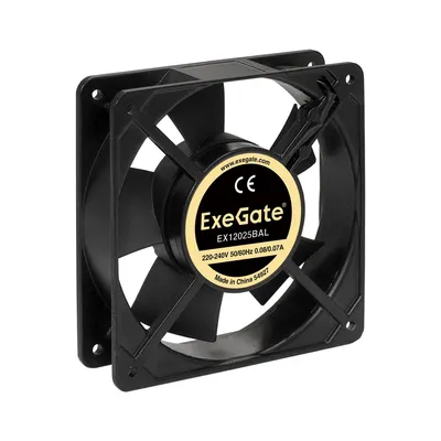 Вентилятор ExeGate EX12025BAL (EX289013RUS), 120×120×25 мм, 220 В, 2200 об/мин