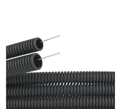 Труба гофрированная ПНД DKC 71725, d25 мм, с протяжкой, 50 м