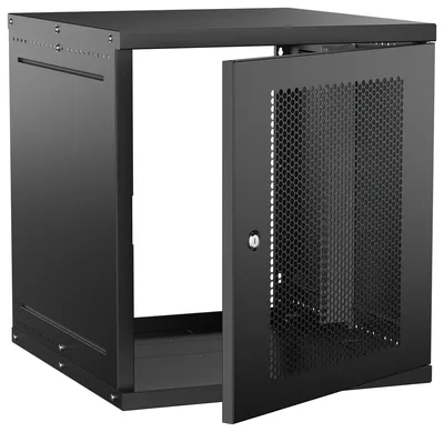 Шкаф настенный ITK LWE5-12U67-PF-G, 12U 600х650мм, перфорированная дверь, черный
