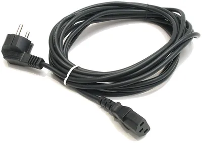 Кабель питания Cabeus PC-186-VDE-5M, C13–Schuko, 3×0.75 мм², 5 м, 6 А