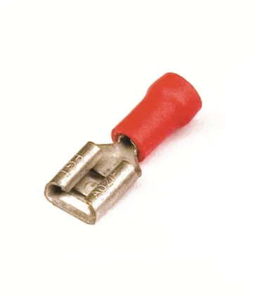 Наконечник DKC 2A05P, плоский, изолированный, 0.25–1.5 мм², 4.8×0.5 мм, красный