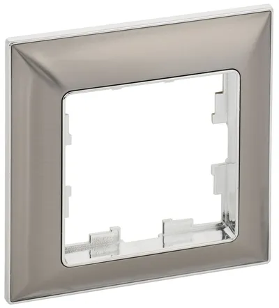 Рамка для выключателей IEK BR-M12-12-4-K23, 1-местная, РУ-1-Бр, никель, IP20