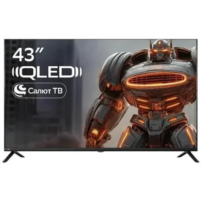 Телевизор Sber SDX-43UQ6033, QLED, 43", 4K, Smart TV, черный
