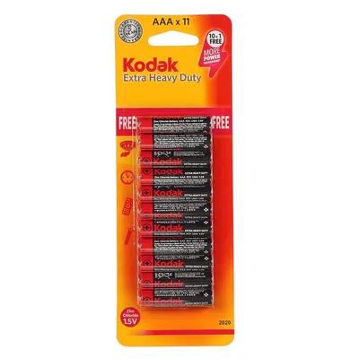 Батарейка Kodak R03-10+1BL EXTRA HEAVY DUTY, AAA (R03), 1,5 В, 11 шт