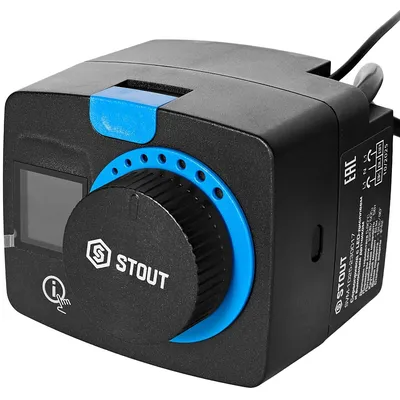 Сервопривод STOUT SVM-1025-230017, 230 В, 6 Н·м, 120 с, поворотный, LED-дисплей