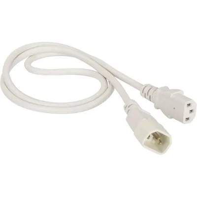 Шнур питания LANMASTER LAN-PP13/14-2.0-WH, C13–C14, 220 В, 10 А, 2 м