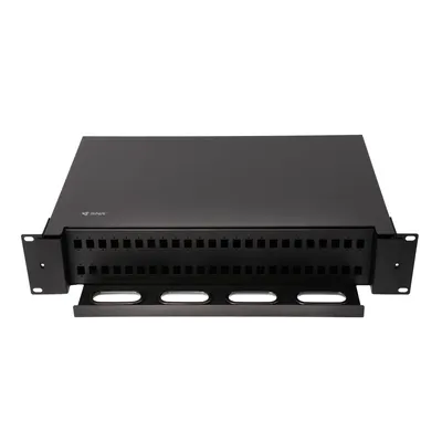 Оптический кросс SNR SNR-ODF-48RPD-BK, 48 портов SC/LC, 2U, выдвижной, 19"