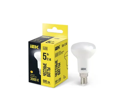 LED-лампа IEK LLE-R50-5-230-30-E14 ECO R50, 5 Вт, 3000 К, E14, 450 лм