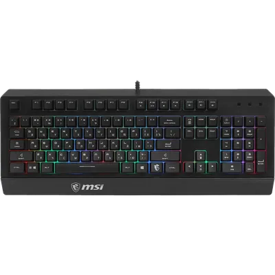 Клавиатура MSI Vigor GK20, проводная USB, мембранная, 104 клавиши, RU