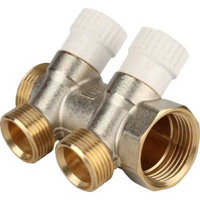 Коллектор STOUT SMB 6851 013402, 1", 2 отвода 3/4"ЕК, латунь