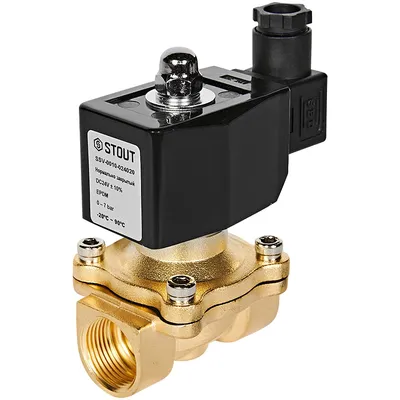 Клапан соленоидный STOUT SSV-0010-024020, НЗ, 24 В, G3/4, EPDM