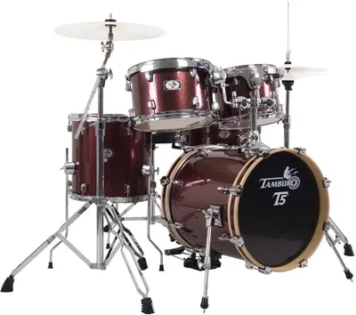 Ударная установка TAMBURO T5NCS18RSSK, 5 барабанов, бочка 18", томы 10-12-14", RED SPARK