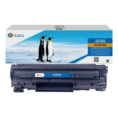 Картридж G&G GG-CE278AX (CE278A/CRG126/CRG128), черный, 3000 страниц, с чипом