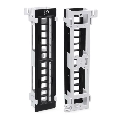 Патч-панель Cabeus PLB-12-WL, настенная, 1U, 12×Keystone, черная
