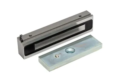 Замок электромагнитный AccordTec ML-200K-3 Premium Grey с уголком, 200 кг, серый