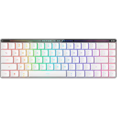 Клавиатура ASUS 90MP03EC-BKRA10, беспроводная, Bluetooth/RF/USB, белая